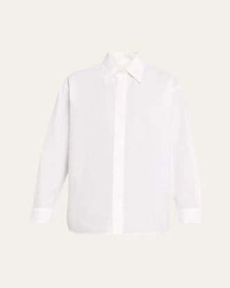 Officine G&eacute;n&eacute;rale Yari Cotton Poplin Button-Front Shirt