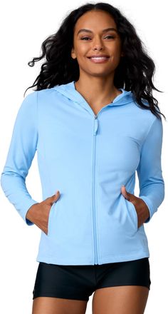 Free Country Womens SunFree Full Zip UPF Sunshirt
