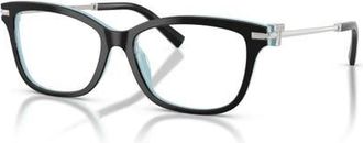 Tiffany & Co. 53mm Rectangle optical glasses in Black at Nordstrom