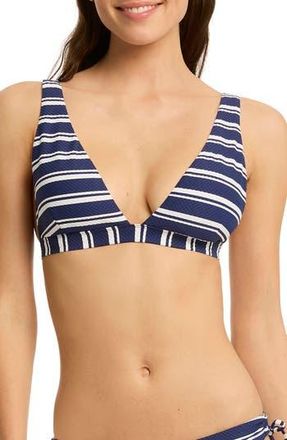 Sea Level Australia Biarritz Longline Triangle Bikini Top in French Navy at Nordstrom Rack, Size 8
