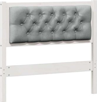 vidaXL Headboard Other White and light grey 90 cm Solid pine wood vidaXL