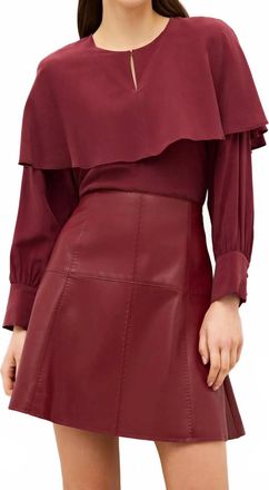 Marie Oliver Jayne Long Sleeve Blouse In Port