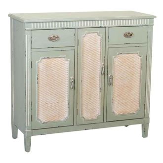 Wanderlust Deco Recibidor de madera verde 95x36x88