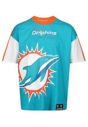 Recovered Clothing Miami Dolphins Cut and Sew Navy Oversized T-Shirt
