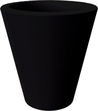 OEM Girasol Macetero Redondo Grande De Interior Y Exterior Para Plantas Y Flores Muy Resistente Al Paso Del Tiempo. Hecho De Polietileno En Espa&ntilde;a - Negro