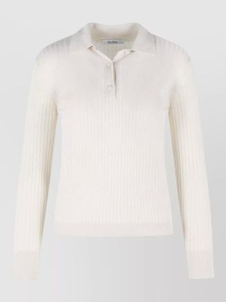 Max Mara gitano cashmere silk collared knit sweater