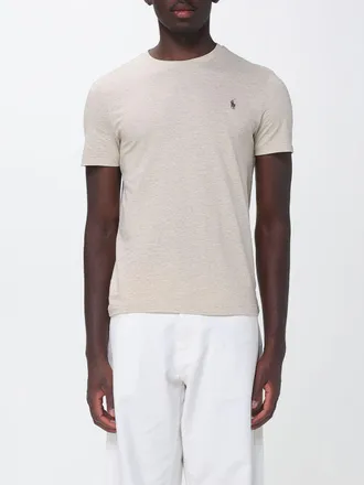 Polo Ralph Lauren Slim Fit Cotton T-shirt with Embroidered Logo and Crew Neck