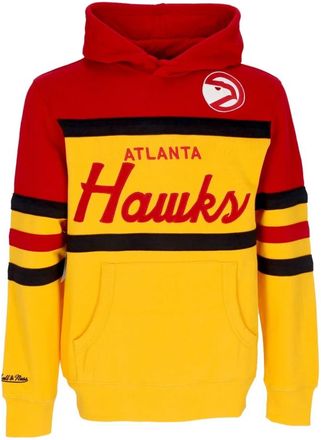 Mitchell & Ness NBA Head Coach Hoodie Atlanta Hawks - Heren - Hoodies - Veelkleurig - S - Katoen - Hoodies & sweatvesten