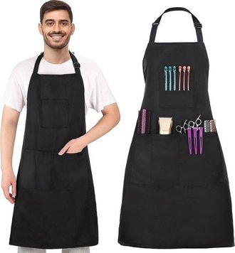 No Brand Delantal Unisex De Peluquer&iacute;a De 2 Piezas, Delantal De Barber&iacute;a, Delantal De Trabajo, Delantal De Jardiner&iacute;a, Delantal Dom&eacute;stico, Delantal De Corte De