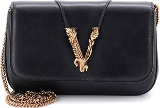 Versace Virtus Clutch on Chain Leather