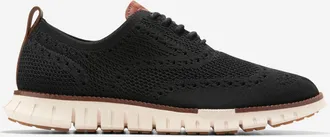 Cole Haan Mens Zer&oslash;grand Remastered Stitchlite Wingtip Oxford Shoes - Black Size 10.5