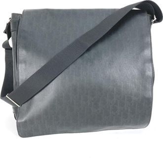 Dior Black Pvc Messenger Bag Shoulder Bag (Pre-Owned)