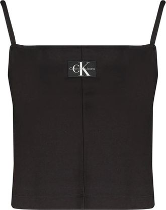 Calvin Klein Mouwloze Top met Dunne Bandjes - Dames - Tops zonder mouwen - Zwart - M - Polyester - Tops