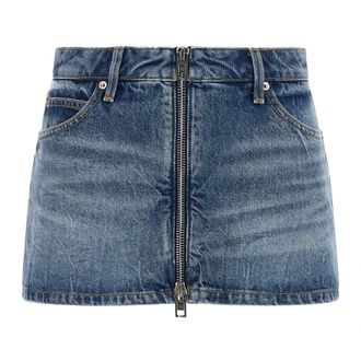 Alexander Wang Dames, Rokken, Blauw, Maat: W24 Katoen