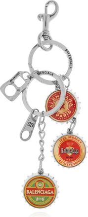 Balenciaga Keyrings, male, Gray, Size: ONE SIZE Keychain with Charms