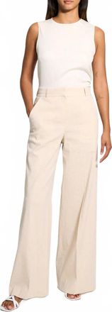 Theory High Waist Wide Leg Pants In Straw