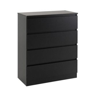 Seconique Malvern 4 Drawer Chest - L40 x W80 x H100 cm - Black