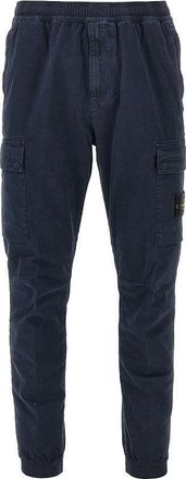 Stone Island Cotton cargo pants with logo Badge Man 30