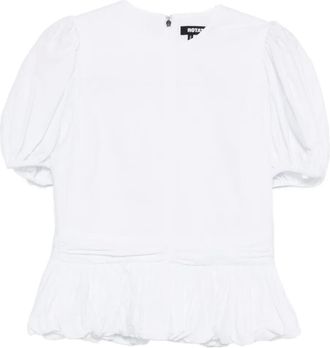 Rotate ^ top con maniche a palloncino - Bianco