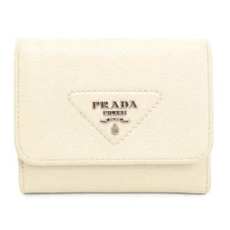Prada White Leather Wallet (Tri-Fold) (Pre-Owned)