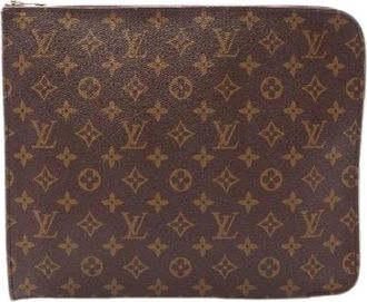 Louis Vuitton Pre-owned Monogram Clutch Bag - Heren - Vintage Clutch - Bruin - ONE Size - Vintage
