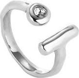 UNOde50 Open Sterling Silver-Plated Ring with White Topaz at Nordstrom, Size 8.5