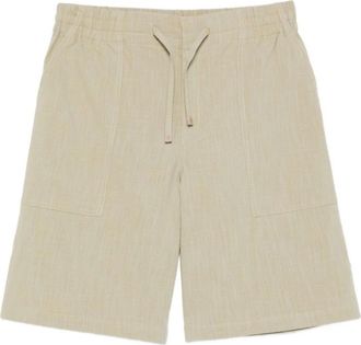Dr&ocirc;le de Monsieur Drawstring Patch-pocket Shorts - Heren - Korte Broeken - Groen - S - Katoen - Korte Broeken