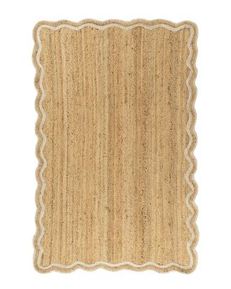 LR Home Lr Home Maribelle Farmhouse Bordered Jute Handmade Area Rug