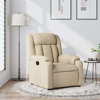 vidaXL Vidaxl - Sill&oacute;n Reclinable De Tela Crema