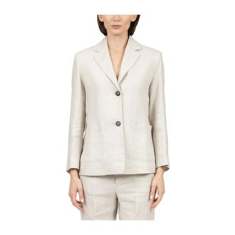 Max Mara Jassen, Dames, Beige, XL, Blazers