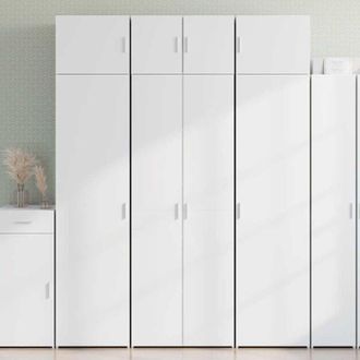 vidaXL Mobile Portaoggetti Bianco 70x42,5x225 cm in Truciolato - Vidaxl