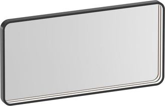 Marcel Breuer Sapphire spiegel 80 rechthoekig afgerond gunmetal frame met directe LED-verlichting met dim- en kleurfunctie en afstandsbediening