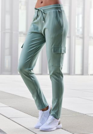Lascana Cargohose LASCANA, Damen, Gr. 36/38, N-Gr, gr&uuml;n (mint), Obermaterial: 70% Viskose, 25% Polyamid, 5% Elasthan, unifarben, Basic, Hosen Cargohose, in we