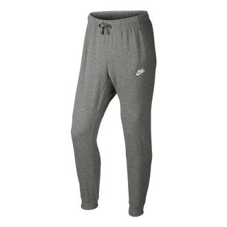Nike Mens Nike Solid Color Brand Logo Alphabet Printing Lacing Knit Casual Pants/Trousers Gray 804462-063
