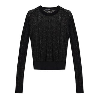 Dolce & Gabbana Tops, Dames, Zwart, S, Lange mouwen top