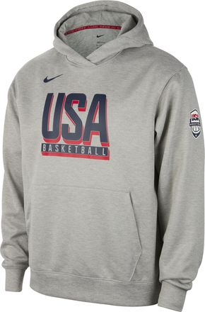 Nike USA Practice Nike Mens Basketball Fleece Hoodie in Grey | FQ0308-063