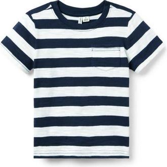Janie and Jack The Striped Slub Tee in Blue at Nordstrom, Size 18-24M