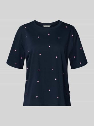 Tom Tailor Denim Boxy Fit T-Shirt aus reiner Baumwolle in Marine, Gr&ouml;&szlig;e XS