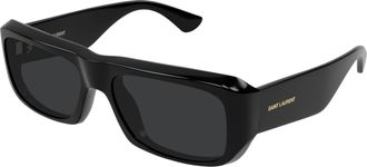 Saint Laurent Black Rectangular Mens Sunglasses SL 869 001 57