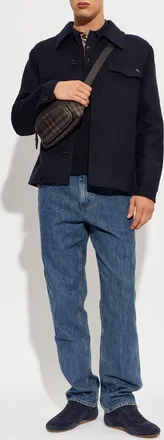 Burberry Wool Jacket Thorn, Mens, Navy Blue