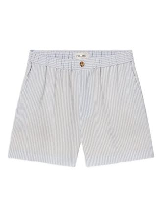 Frame Denim striped elasticated-waistband shorts - men - Rayon/Polyester/Nylon - M - Blue