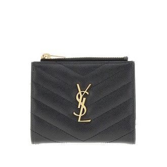 Saint Laurent Cassandre grain leather wallet Woman One Size