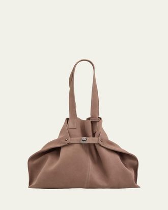 Akris Ai Medium Slouchy Suede Shoulder Bag