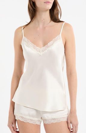 Etam Milky Silk Camisole in Perle at Nordstrom, Size X-Small