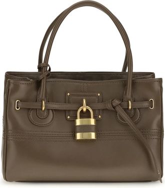 Chlo&eacute; Paddington Sling Leren Handtas - Dames - Tassen - Bruin - Maat: ONE Size Zijde