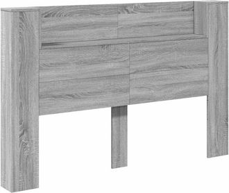 vidaXL Cabecera Con Led Con Estante Gris Sonoma 160 X 16,5 X 103,5 Cm Vidaxl