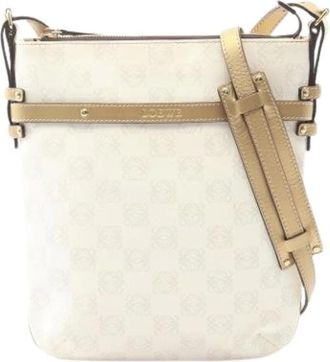 Loewe Pre-owned Cross Body Bags, female, White, Size: ONE SIZE Pre-owned Canvas Shoulder Bag
