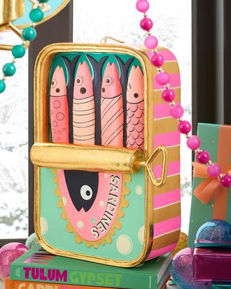 Glitterville Sardine Christmas Ornament Display