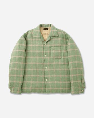 Visvim Men s Keesey Check Down Jacket Light Green