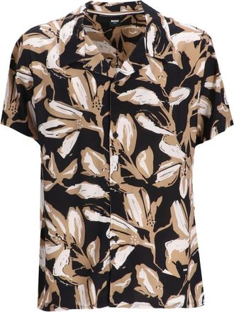 HUGO BOSS Black Regular Fit Printed Shirt